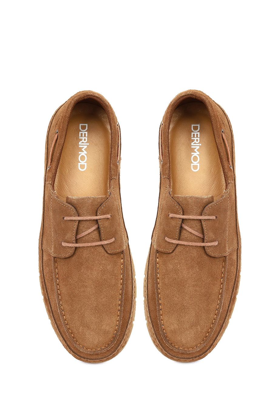 Men's Brown Lace-Up Suede Leather Casual Shoes