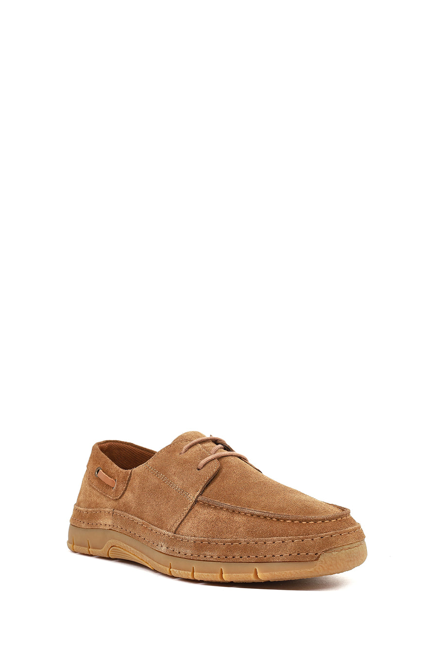 Men's Brown Lace-Up Suede Leather Casual Shoes