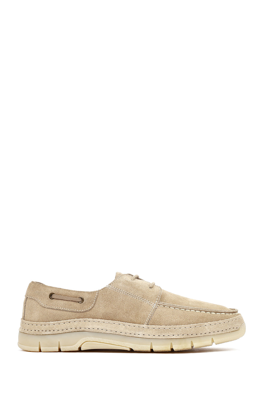Men's Beige Lace-up Suede Leather Casual Shoes 26SFD681210 | Derimod