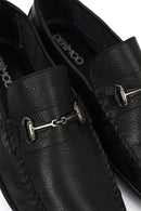 Erkek Siyah Tokalı Deri Loafer | Derimod