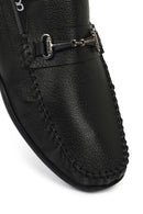 Erkek Siyah Tokalı Deri Loafer | Derimod