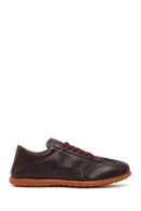 Men's Brown Lace-Up Leather Sneaker | Derimod