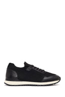 Men's Black Lace-Up Fabric Sneakers | Derimod
