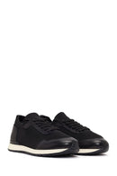Men's Black Lace-Up Fabric Sneakers | Derimod