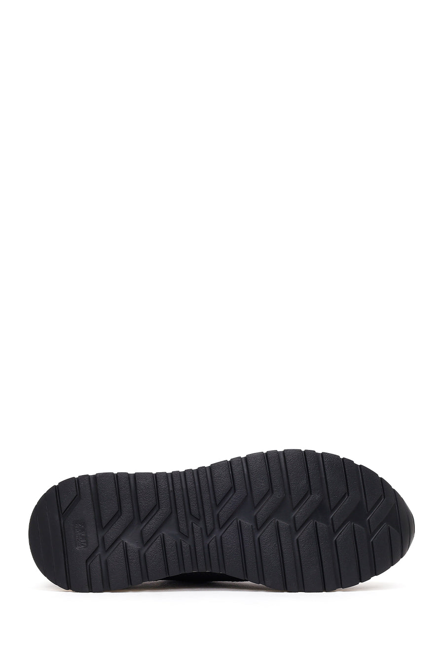 Men's Black Lace-Up Fabric Sneakers