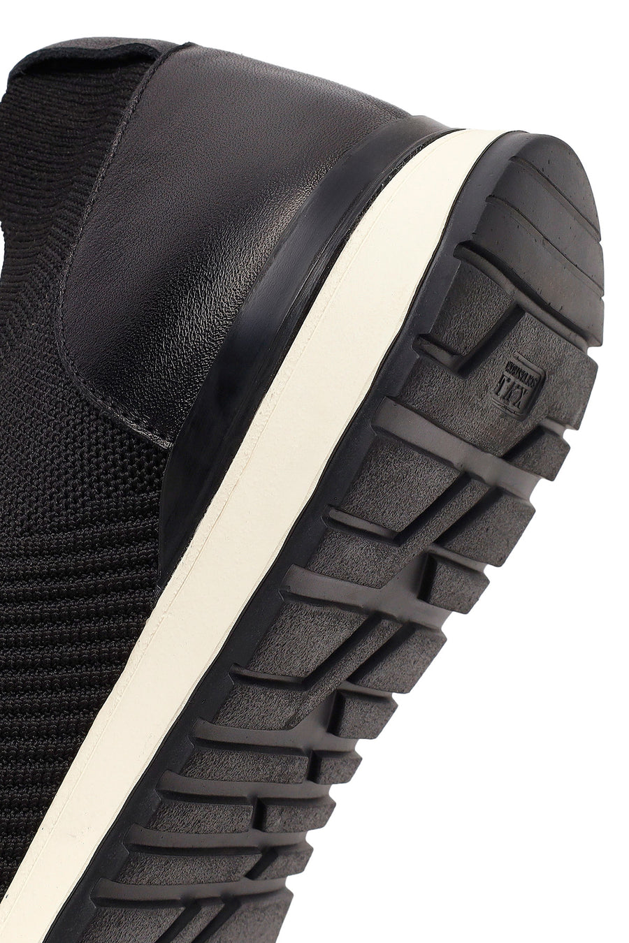 Men's Black Lace-Up Fabric Sneakers