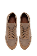 Erkek Vizon Bağcıklı Kumaş Sneaker | Derimod