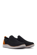 Derimod Zero Men's Black Thick Soled Fabric Sneaker | Derimod