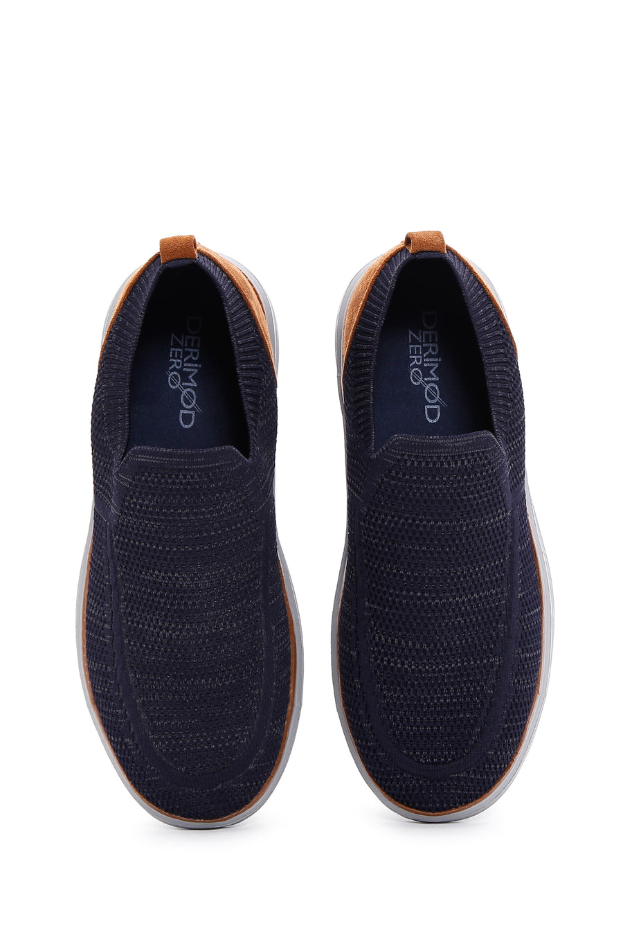 Derimod Zero Men's Navy Blue Thick-Soled Fabric Sneaker