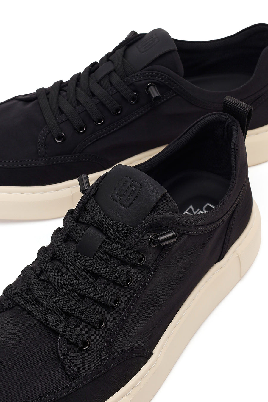 Derimod Zero Men's Black Lace Up Fabric Sneaker