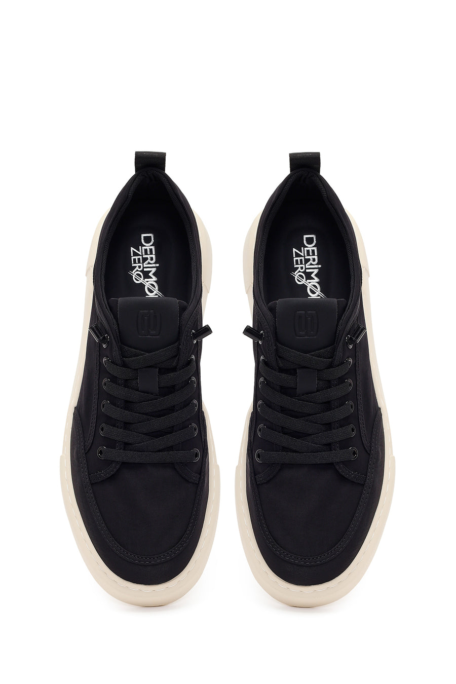 Derimod Zero Men's Black Lace Up Fabric Sneaker