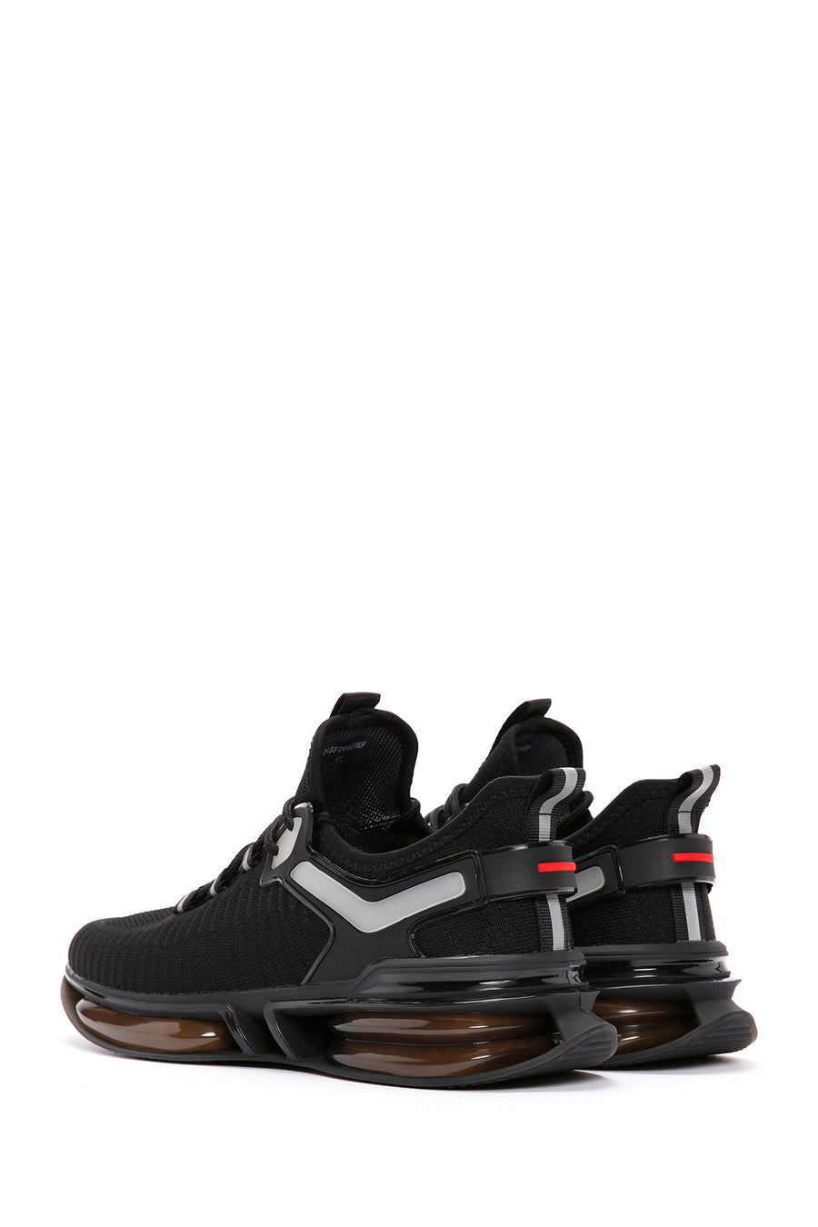 Derimod Zero Male Black Lace-Up Thick-Soled Fabric Sneakers