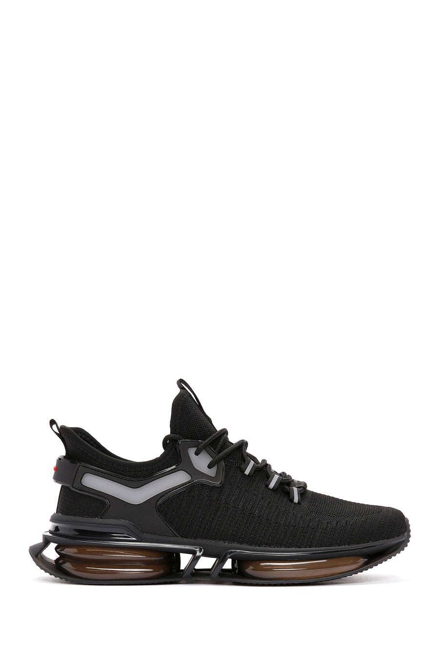 Derimod Zero Male Black Lace-Up Thick-Soled Fabric Sneakers 26SFD69116F | Derimod