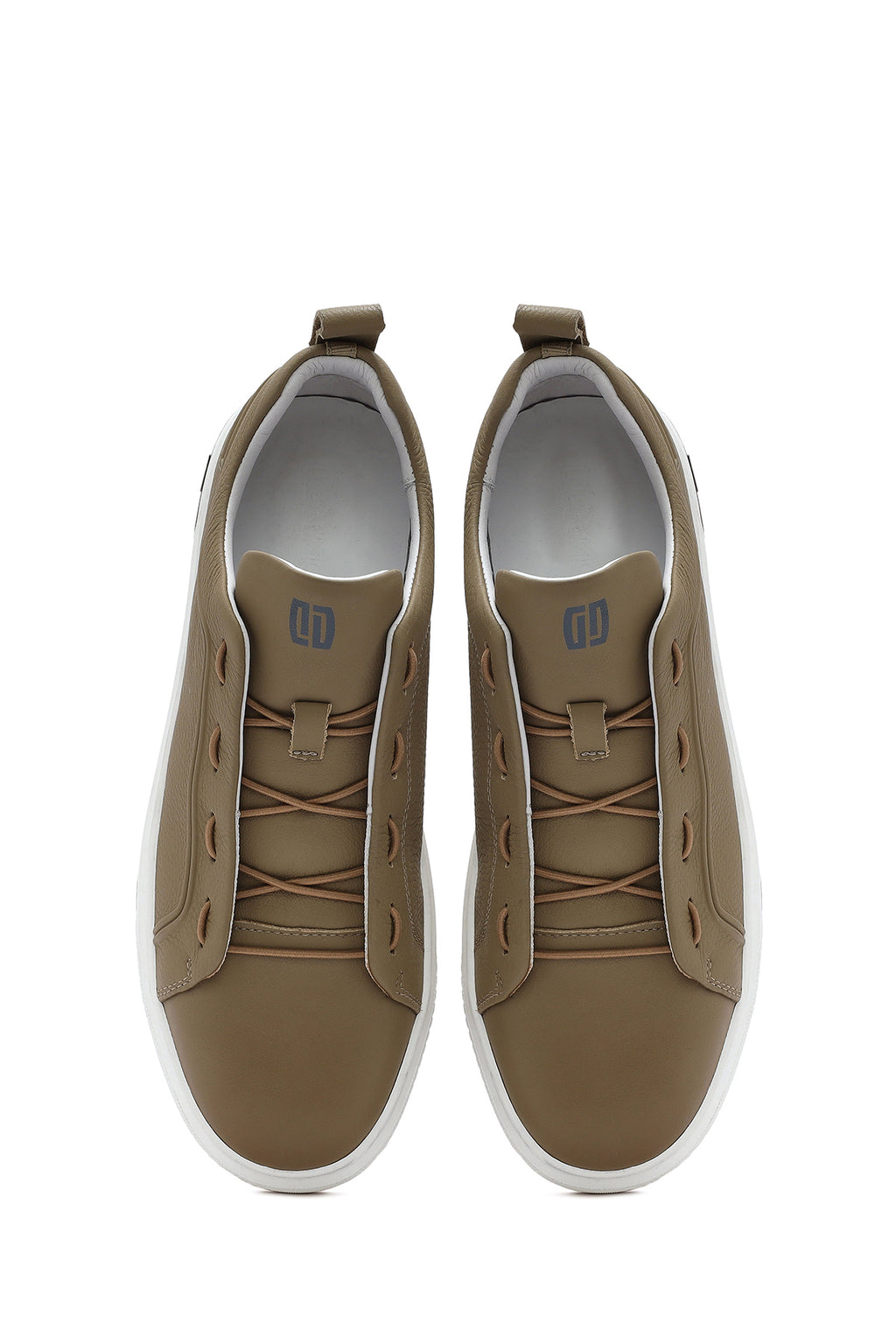 Erkek Bej Deri Sneaker