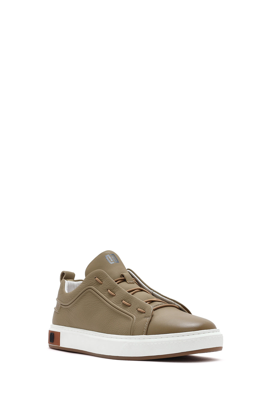 Erkek Bej Deri Sneaker