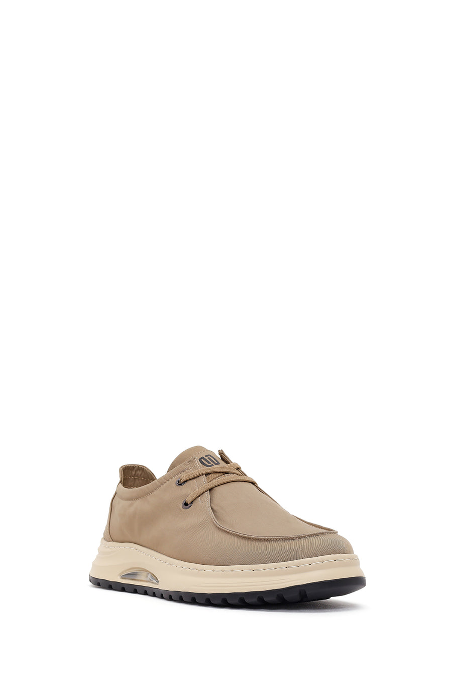 Derimod Zero Male Beige Lace-Up Thick-Soled Fabric Casual Shoe