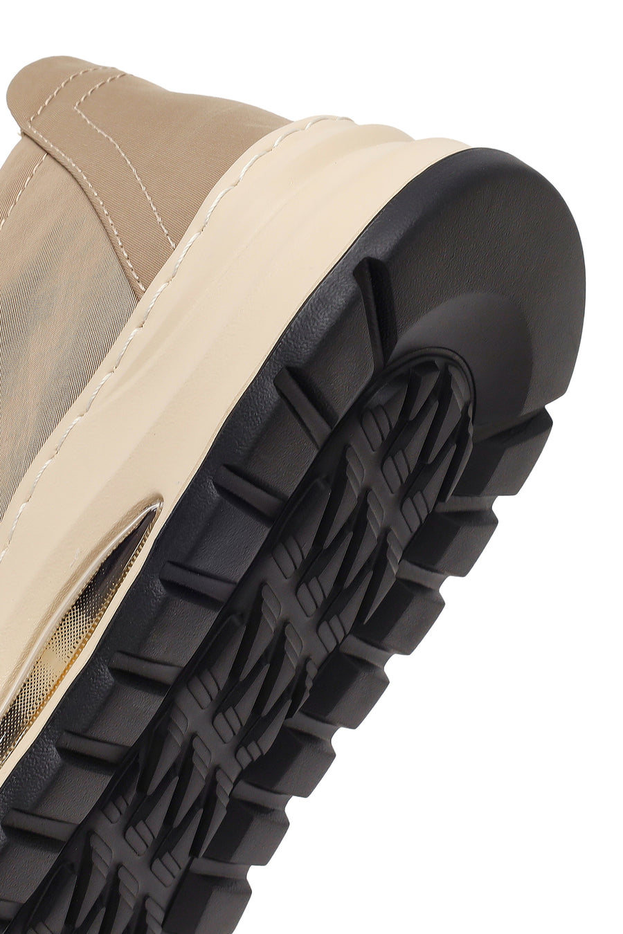 Derimod Zero Male Beige Lace-Up Thick-Soled Fabric Casual Shoe