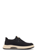 Derimod Zero Male Black Lace-Up Thick-Soled Fabric Casual Shoes | Derimod