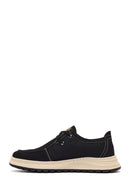 Derimod Zero Male Black Lace-Up Thick-Soled Fabric Casual Shoes | Derimod