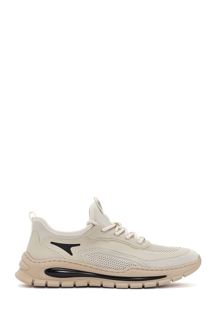 Derimod Zero Men's Beige Lace-Up Thick Soled Fabric Sneaker 26SFD69156F | Derimod