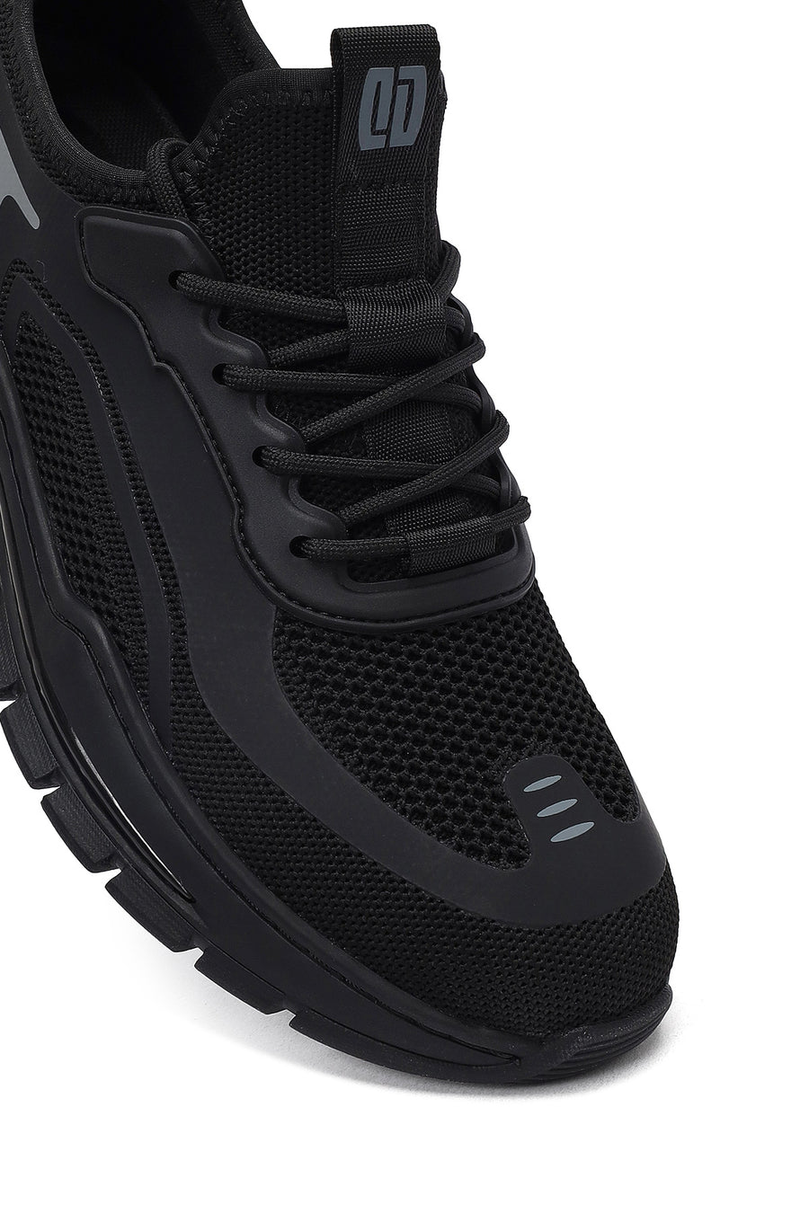 Derimod Zero Men's Black Lace-Up Thick Soled Fabric Sneaker