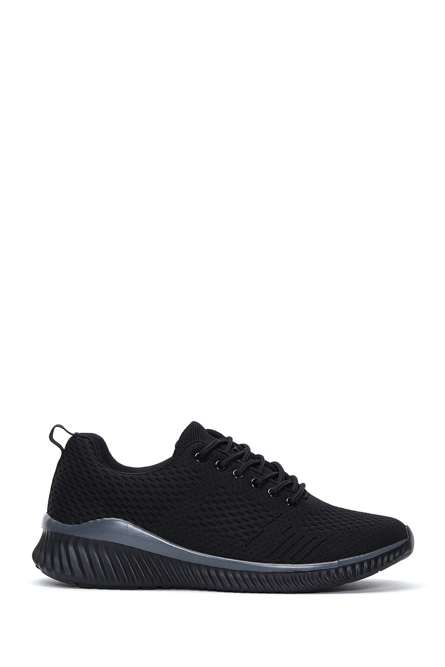 Derimod Zero Men's Black Lace-Up Thick Soled Fabric Sneaker 26SFD69166F | Derimod