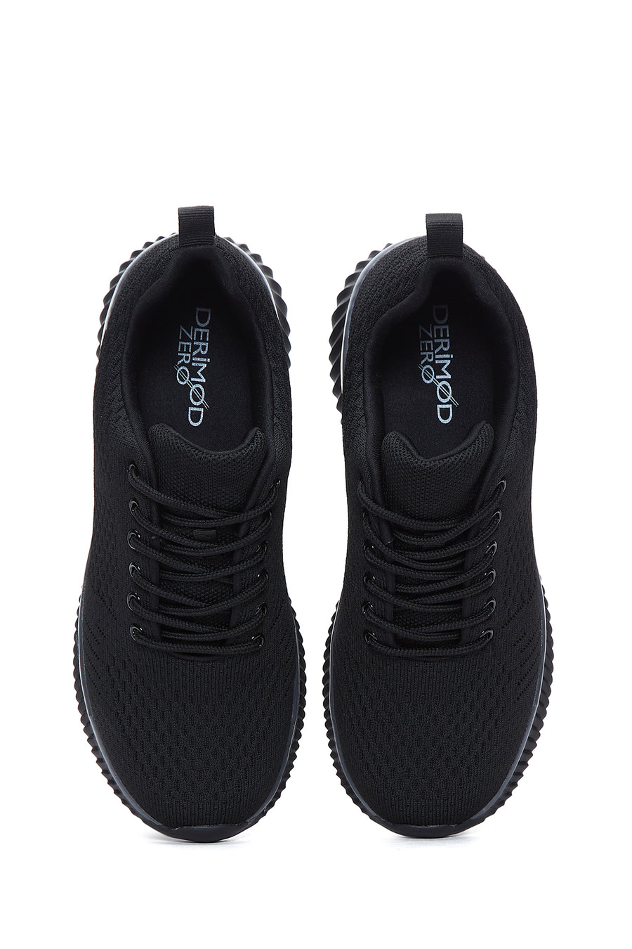 Derimod Zero Men's Black Lace-Up Thick Soled Fabric Sneaker