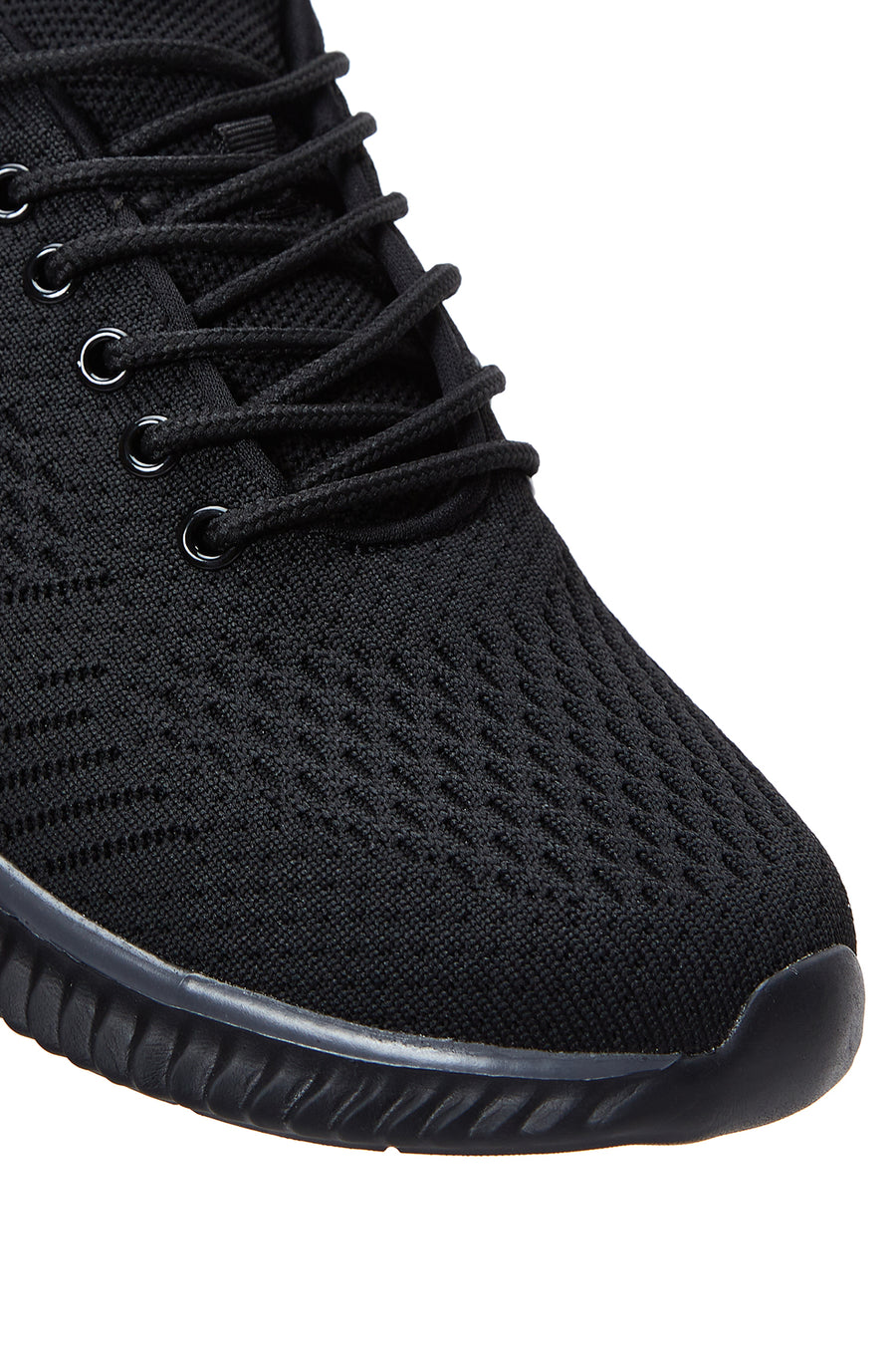 Derimod Zero Men's Black Lace-Up Thick Soled Fabric Sneaker