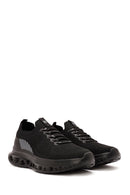 Derimod Zero Men's Black Thick Soled Fabric Sneaker | Derimod