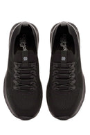 Derimod Zero Men's Black Thick Soled Fabric Sneaker | Derimod