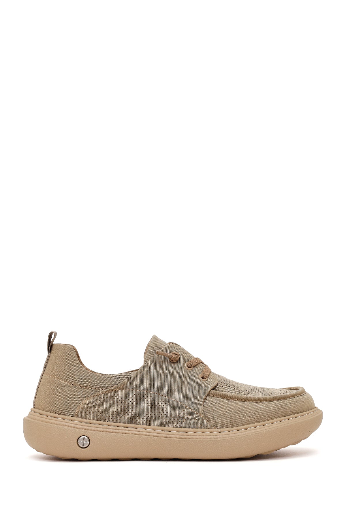 Derimod Zero Erkek Bej Bağcıklı Kumaş Sneaker 26SFD69186F | Derimod
