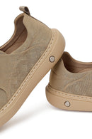Derimod Zero Erkek Bej Bağcıklı Kumaş Sneaker | Derimod