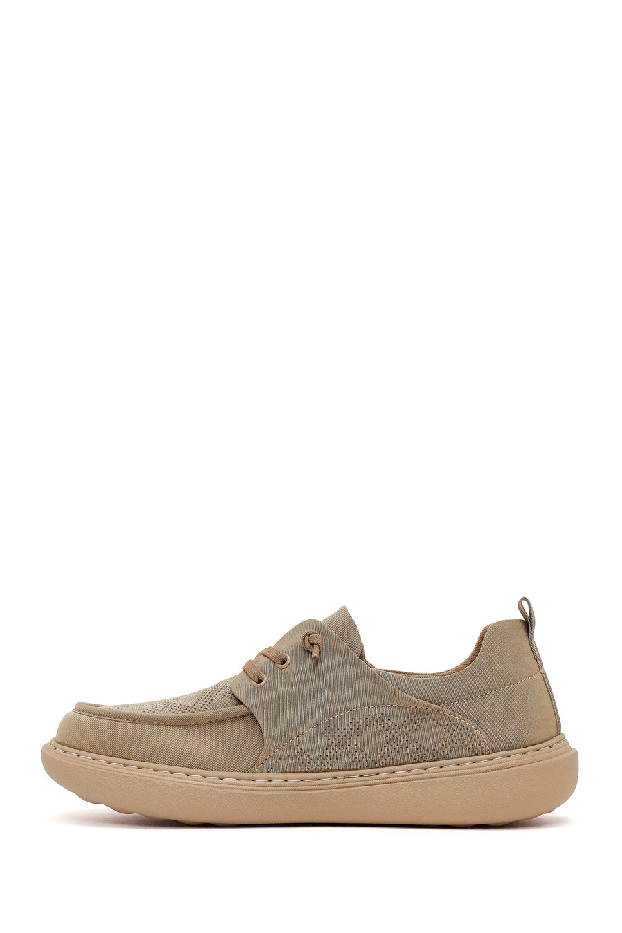 Derimod Zero Male Beige Lace-Up Fabric Sneaker
