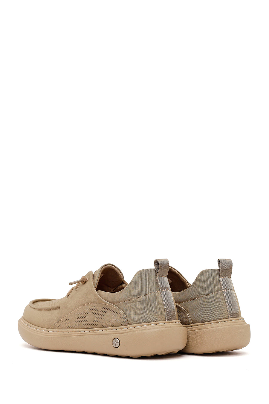 Derimod Zero Male Beige Lace-Up Fabric Sneaker