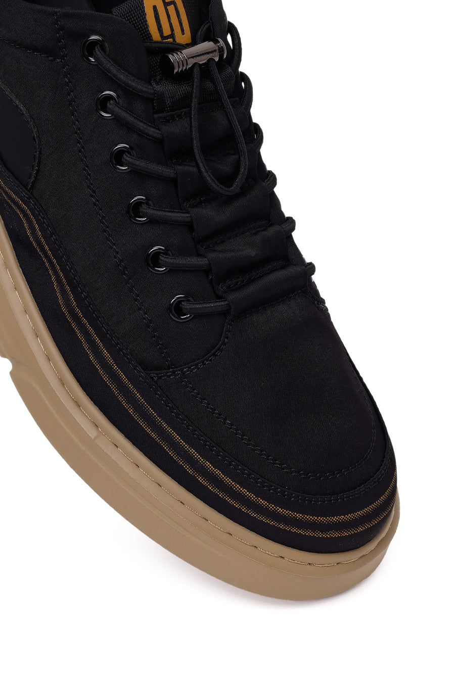 Derimoz Zero Male Black Lace-Up Fabric Sneaker