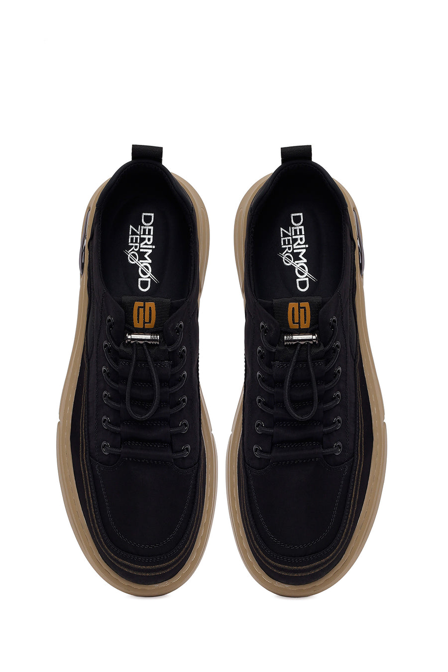 Derimoz Zero Male Black Lace-Up Fabric Sneaker
