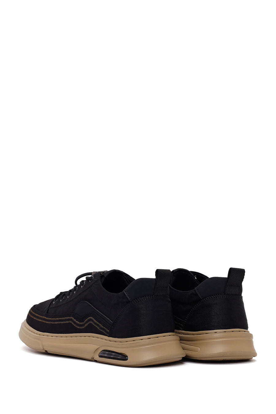 Derimoz Zero Male Black Lace-Up Fabric Sneaker