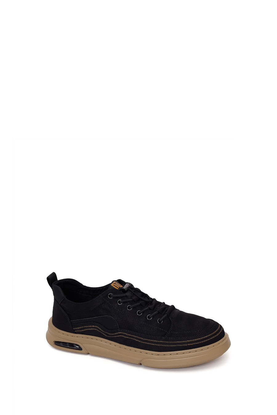 Derimoz Zero Male Black Lace-Up Fabric Sneaker