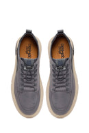 Derimoz Zero Erkek Gri Bağcıklı Kumaş Sneaker | Derimod