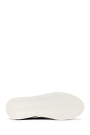 Erkek Lacivert Bağcıklı Deri Sneaker | Derimod