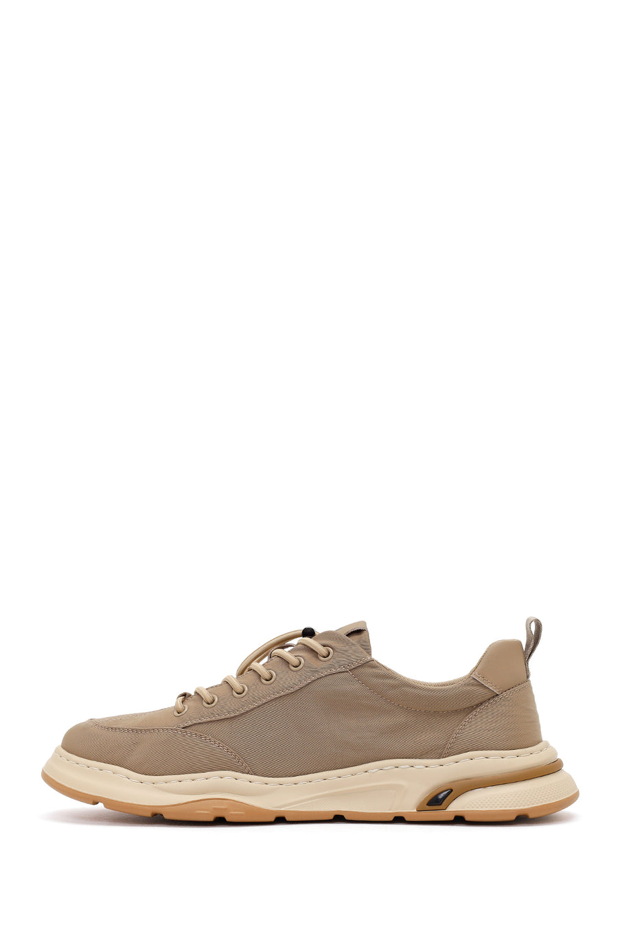 Derimod Zero Male Beige Lace-Up Fabric Sneakers