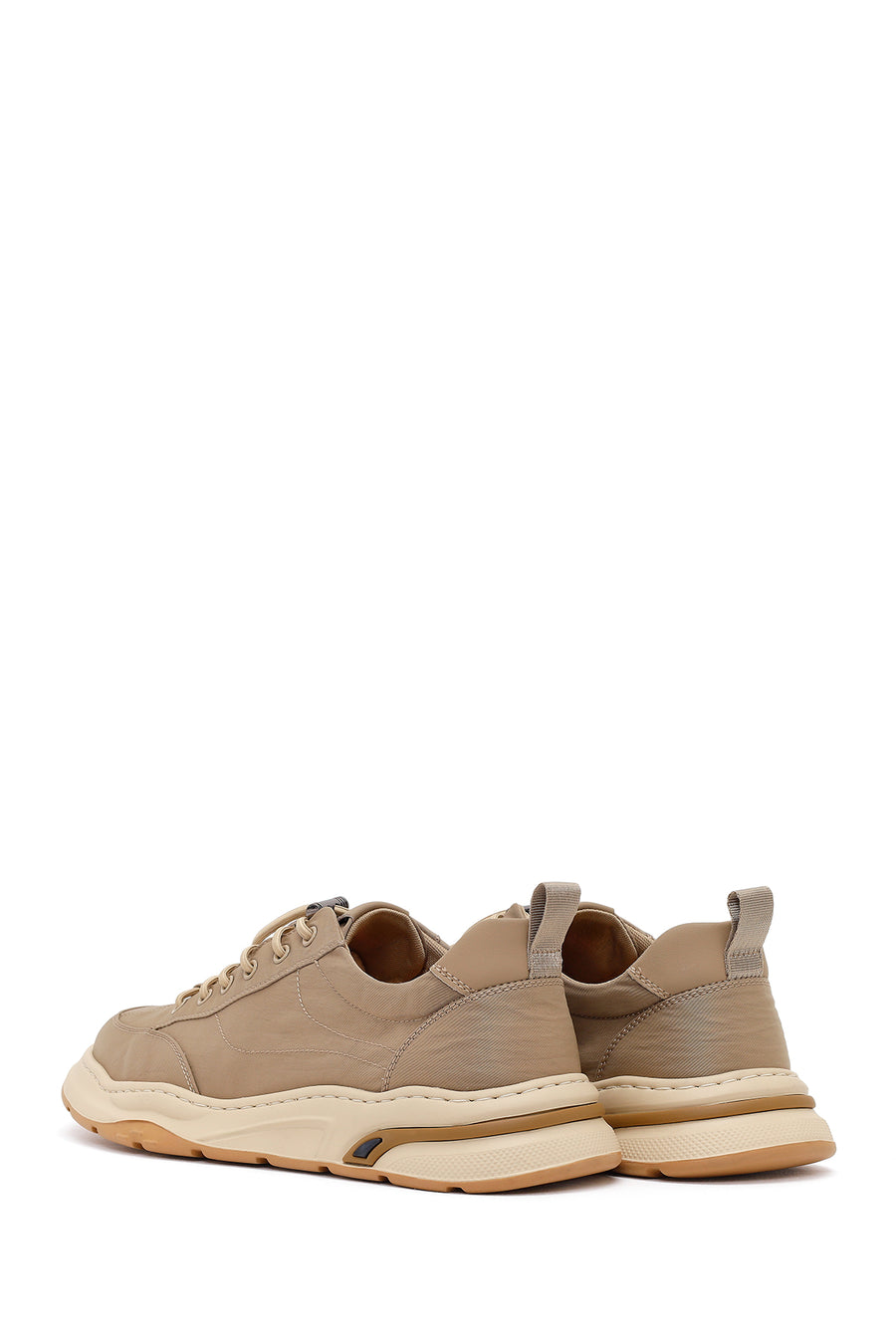 Derimod Zero Male Beige Lace-Up Fabric Sneakers
