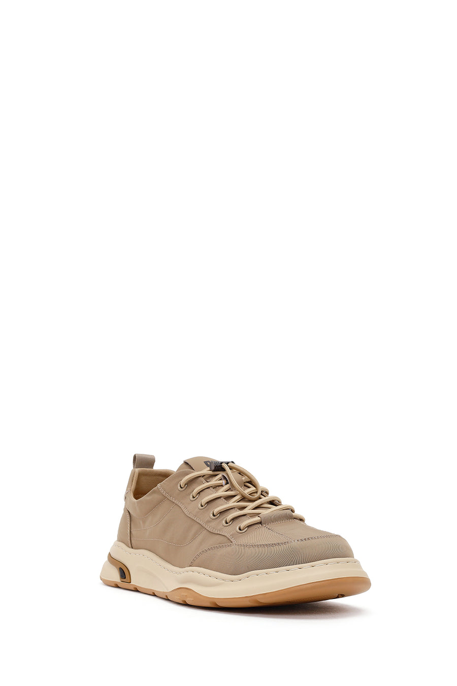 Derimod Zero Male Beige Lace-Up Fabric Sneakers
