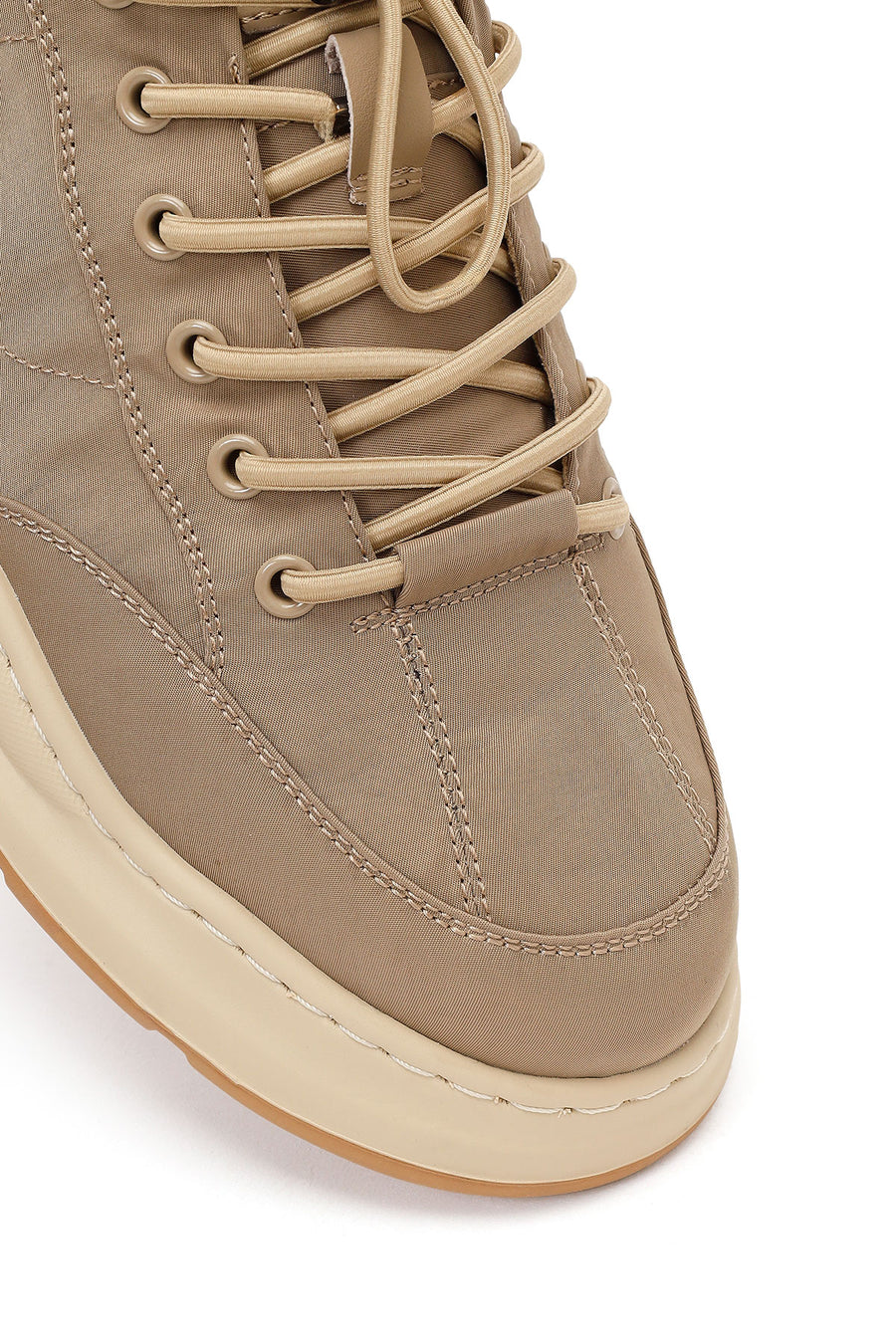 Derimod Zero Male Beige Lace-Up Fabric Sneakers