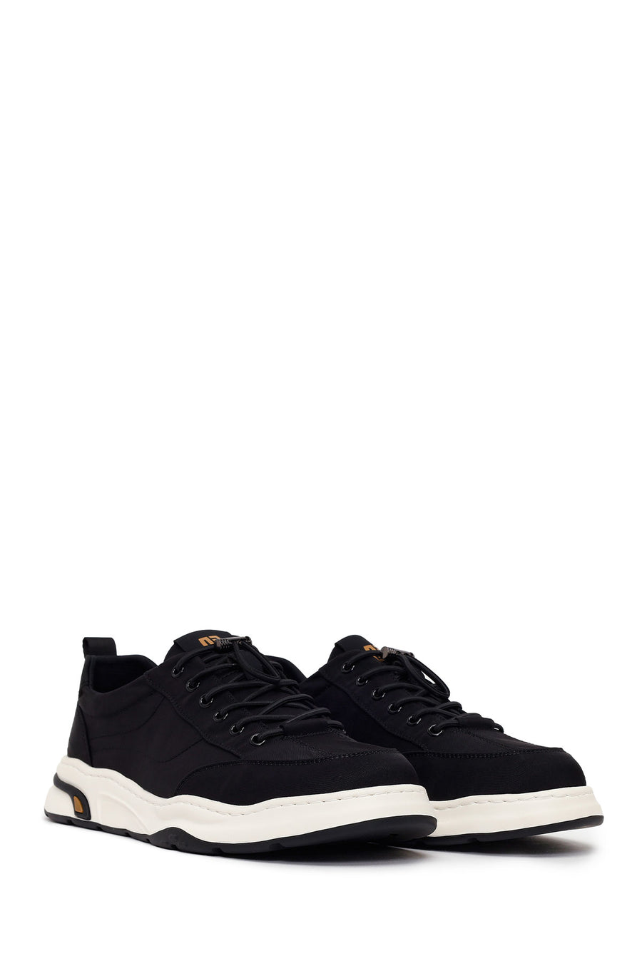 Derimod Zero Male Black Lace-Up Fabric Sneakers