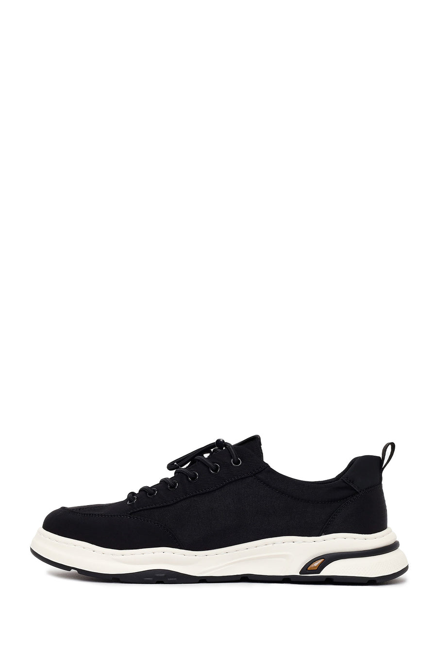 Derimod Zero Male Black Lace-Up Fabric Sneakers