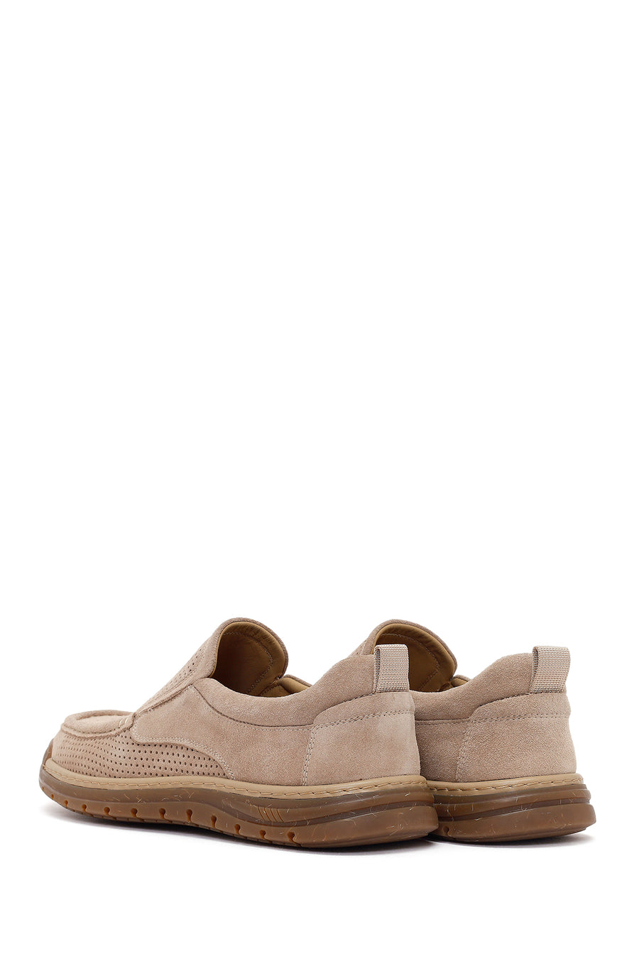 Derimod Fly Male Beige Suede Leather Casual Loafer