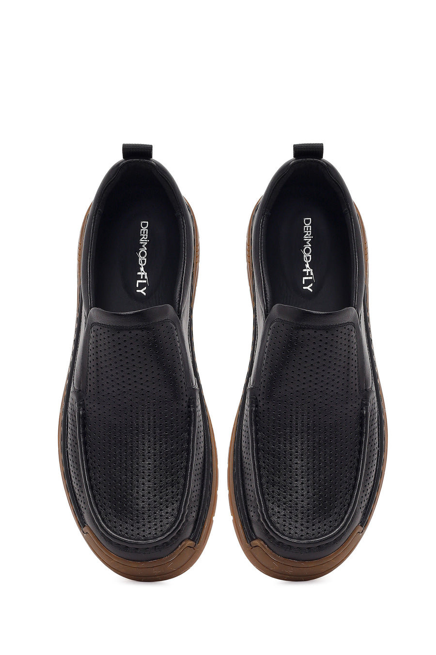 Derimod Fly Male Black Leather Casual Loafer