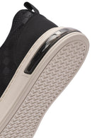 Erkek Siyah Bağcıklı Kalın Tabanlı Desenli Kumaş Sneaker | Derimod