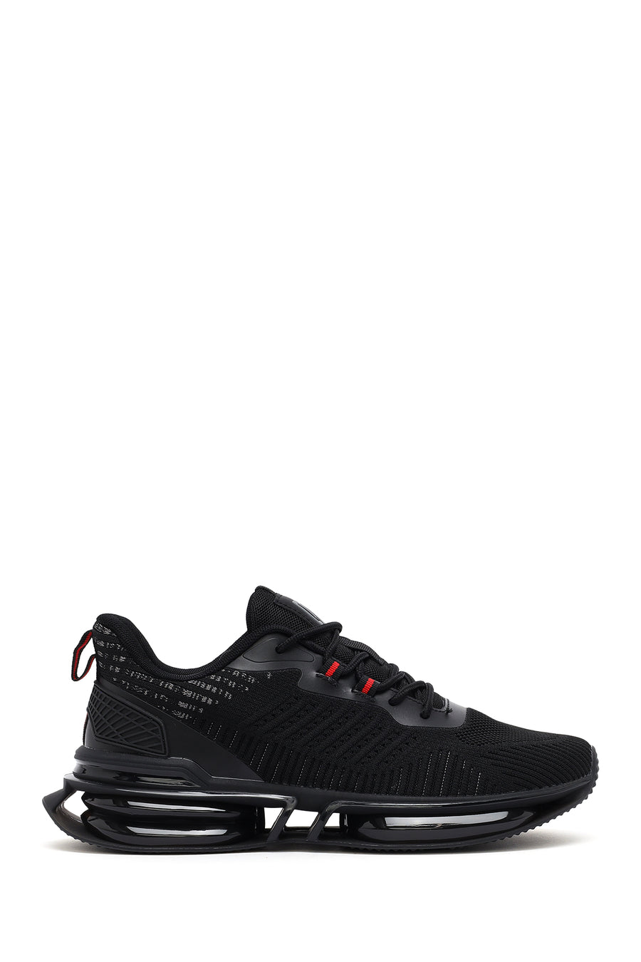 Derimod Zero Erkek Siyah Bağcıklı Kalın Tabanlı Kumaş Sneaker 26SFD69446F | Derimod